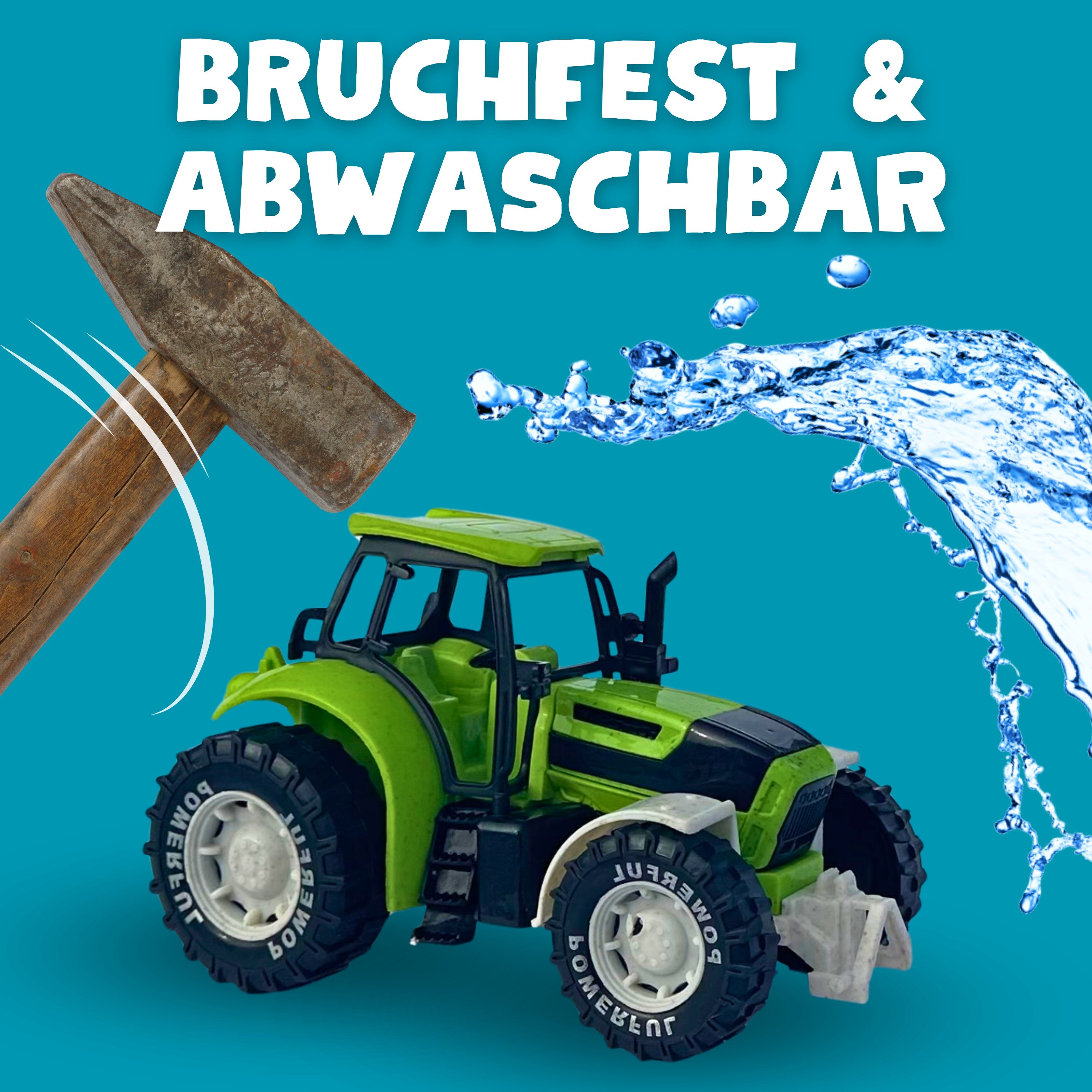 Bruchfest, abwaschbar und umweltfreundlich für Kinder