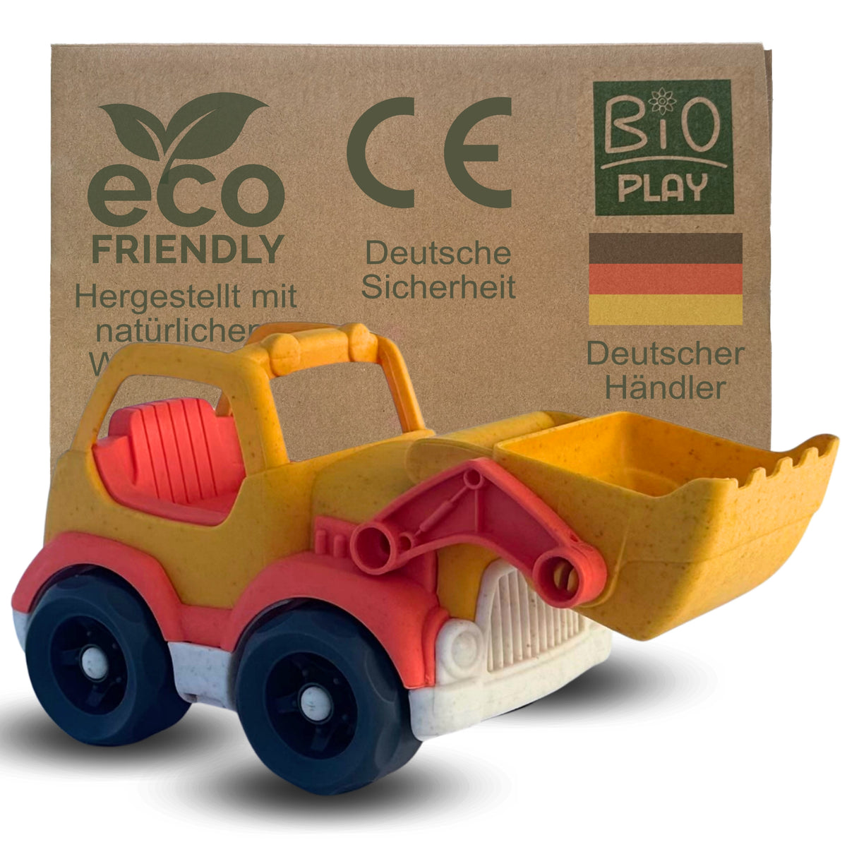 Bulldozer Jouet En Bioplastique - Pour 1 An Et + - Intérieur/Extérieur - Écologique Et Durable