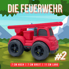 BioPlay umweltfreundlich hergestelltes Feuerwehr Auto aus Weizenstroh - Das perfekte Sandspielzeug ab 1 Jahr